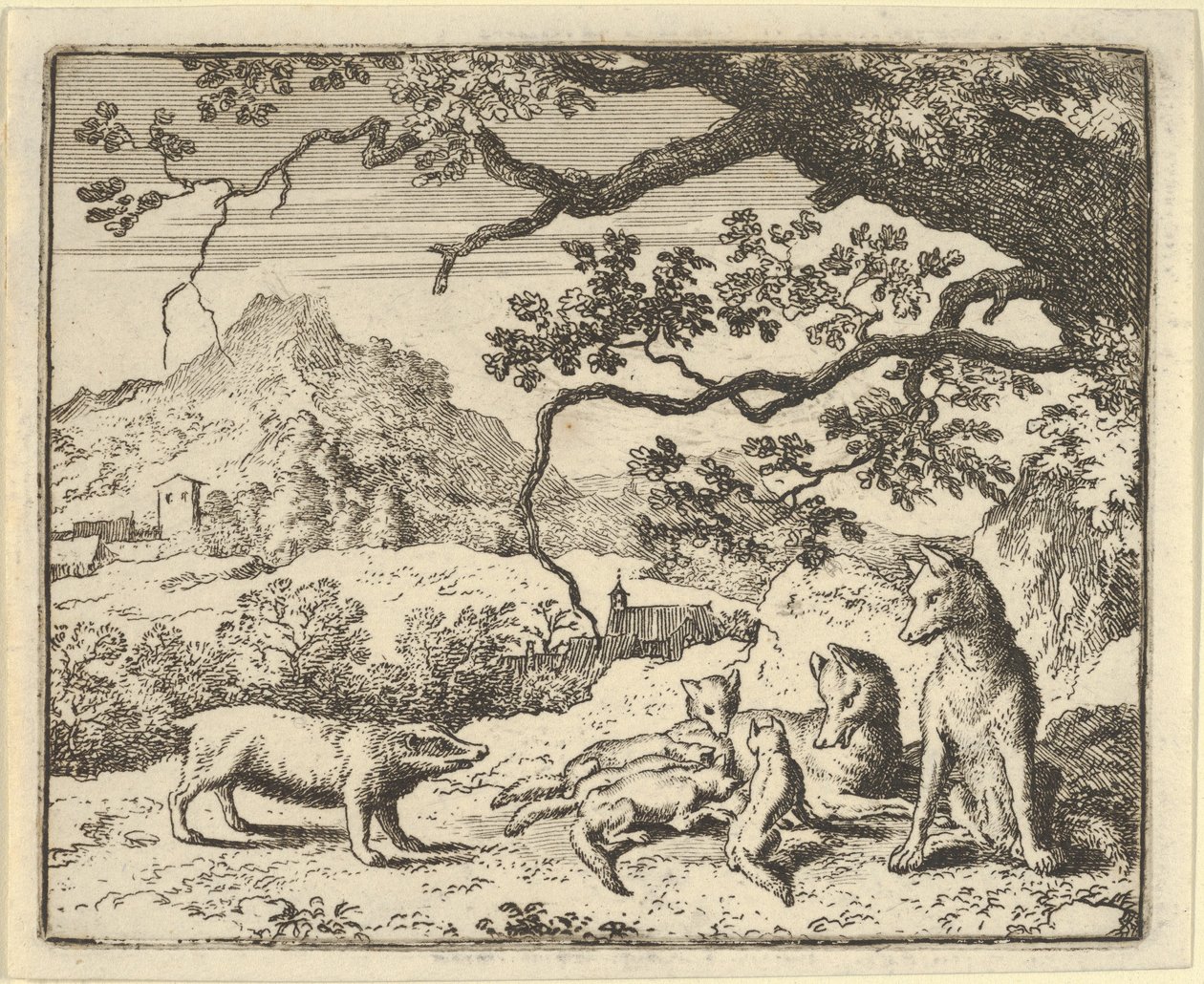 Renard reçoit une nouvelle citation du blaireau, 1650-75 - Allart van Everdingen