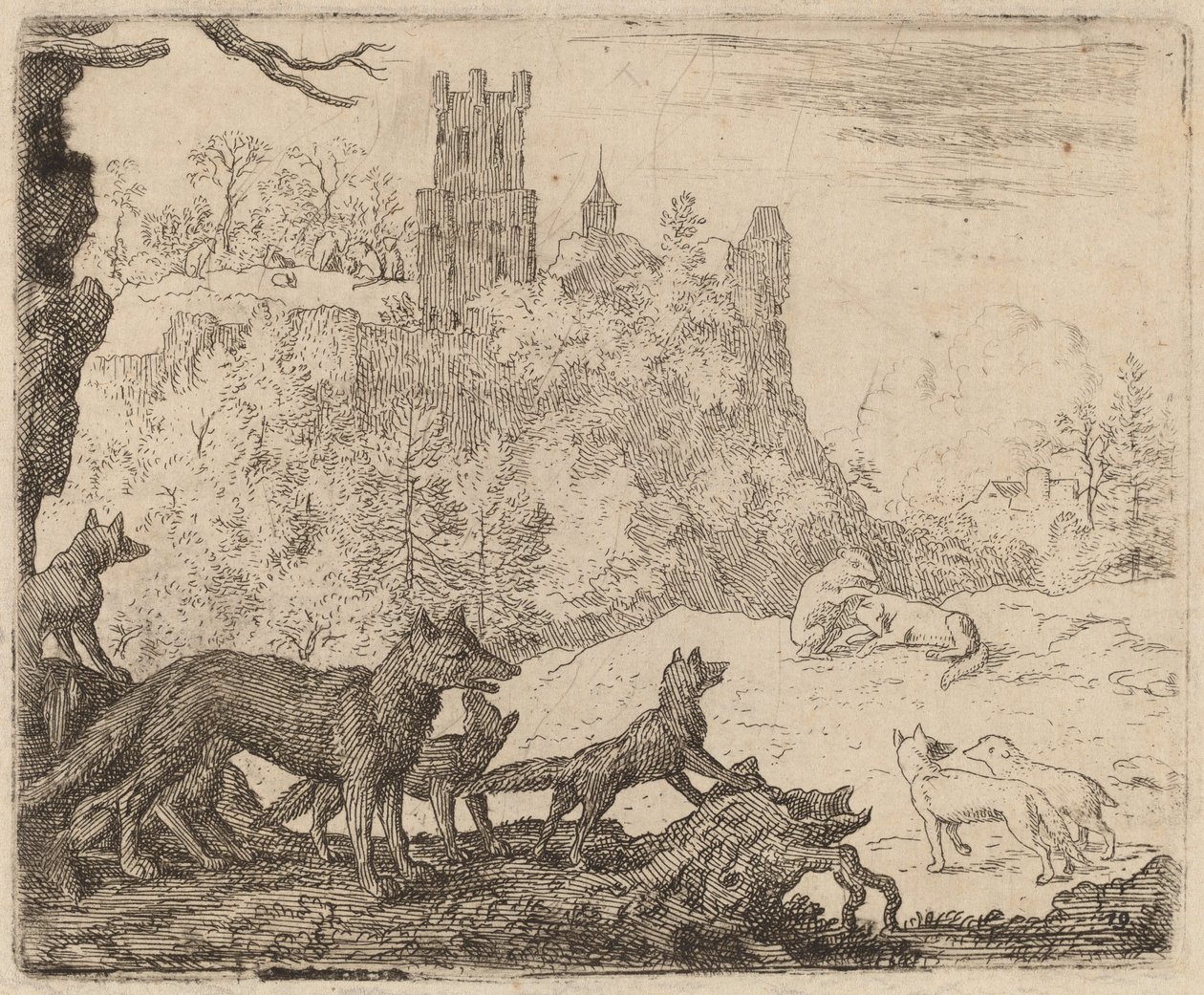 Reynard Part avec le Blaireau, probablement vers 1645-1656 - Allart van Everdingen