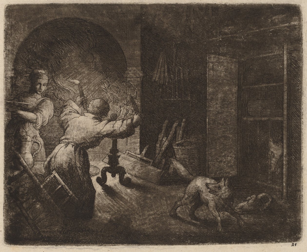Reynard vole un chapon au pasteur - Allart van Everdingen