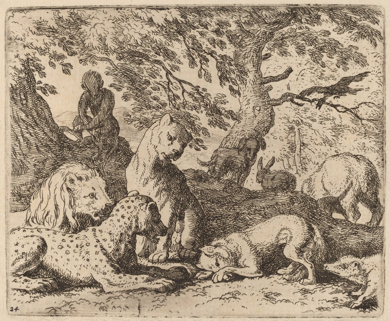 Reynard raconte son histoire et trompe son père, probablement vers 1645-1656 - Allart van Everdingen