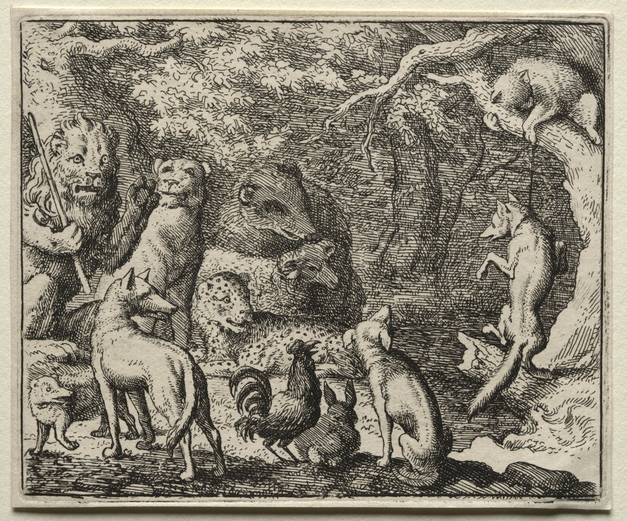 Reynard le Renard : Reynard demande la permission de se confesser - Allart van Everdingen