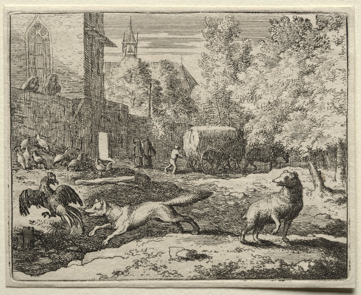 Reynard le Renard : Reynard chassant des poules - Allart van Everdingen