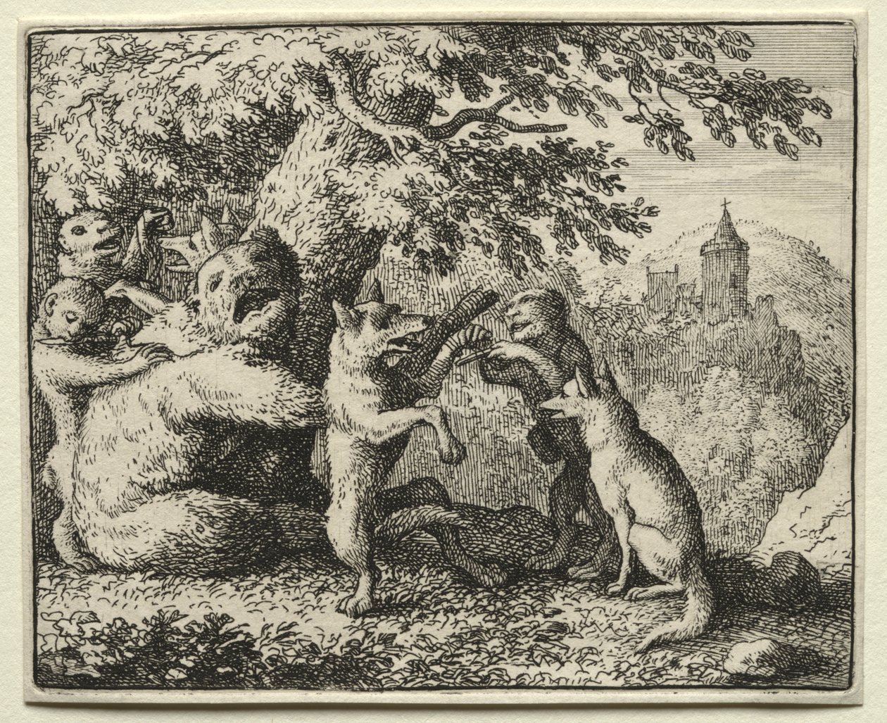 Renart le goupil : Renart équipé pour son pèlerinage - Allart van Everdingen