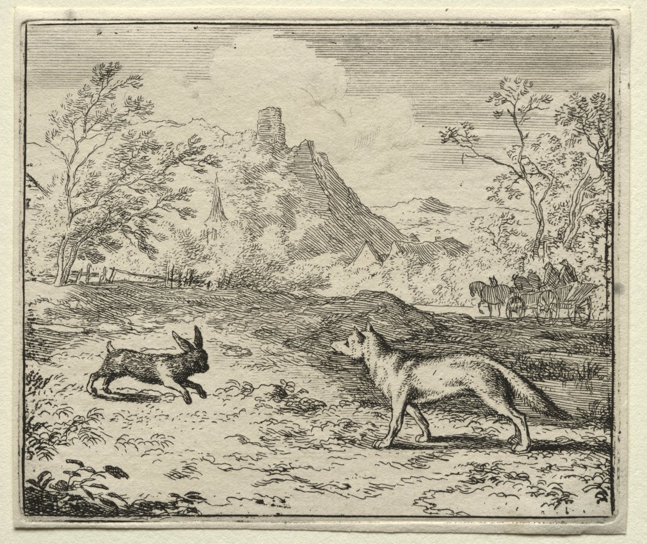 Renart le goupil : Renart et le lapin - Allart van Everdingen