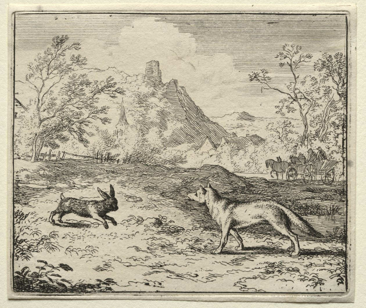 Reynard le Renard : Reynard et le Lapin - Allart van Everdingen