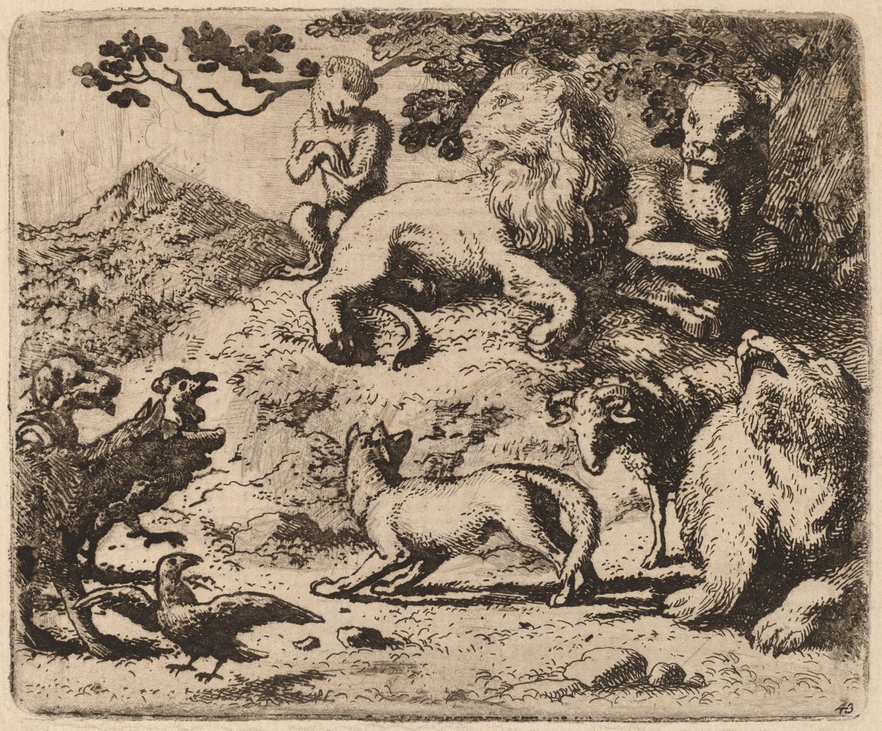 Les ennemis de Renard sont consternés, probablement vers 1645-1656 - Allart van Everdingen