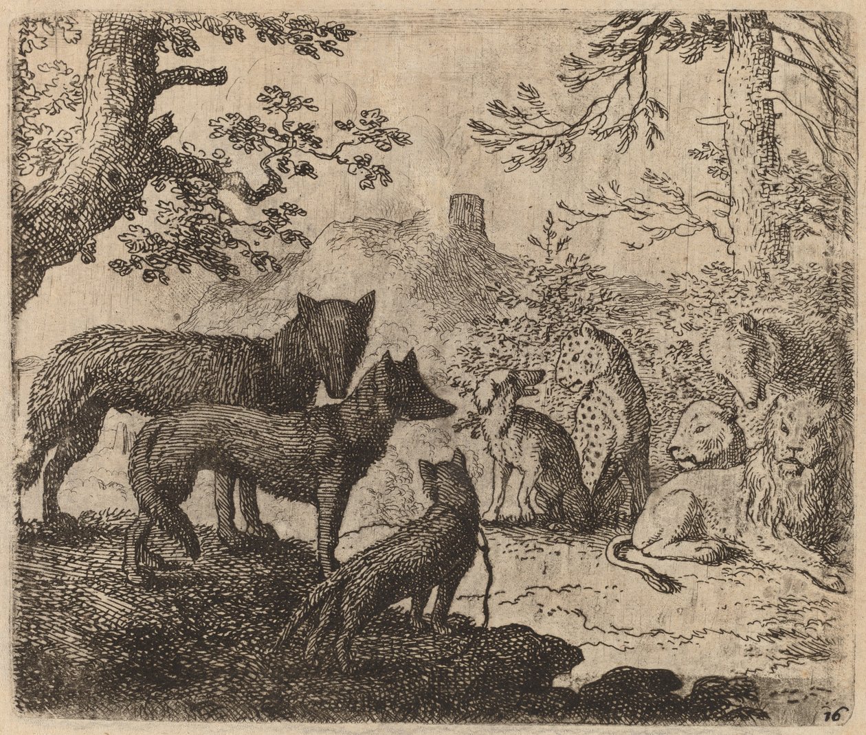 Les parents de Renard plaident pour lui, probablement vers 1645-1656 - Allart van Everdingen
