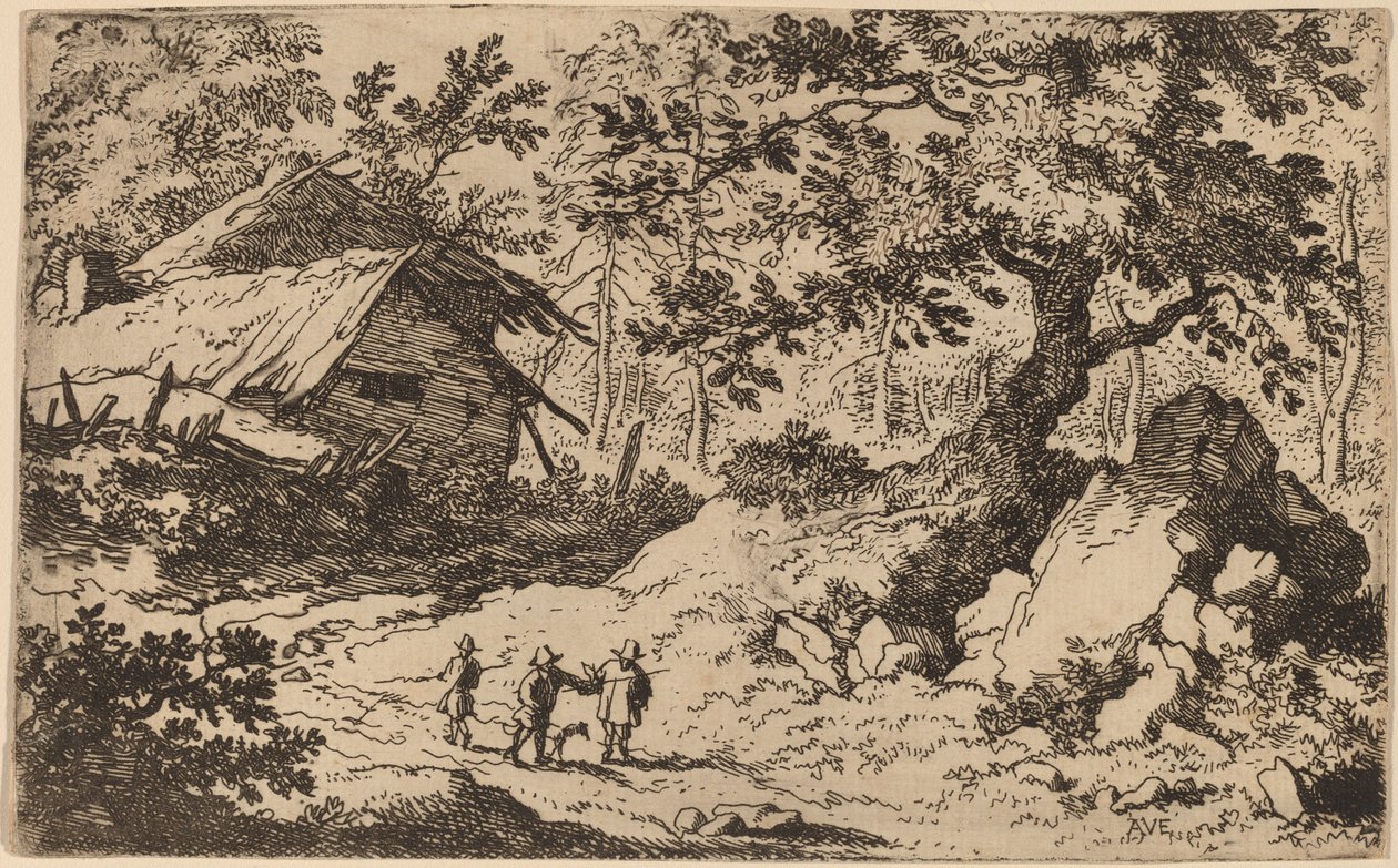 Cottage en ruine, probablement c. 1645-1656 - Allart van Everdingen