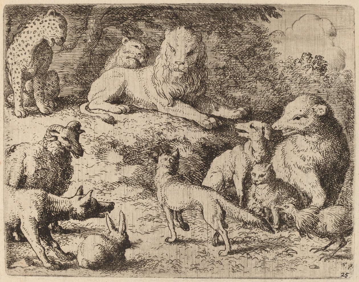 Les animaux présentent leurs accusations contre Renard, probablement vers 1645-1656 - Allart van Everdingen
