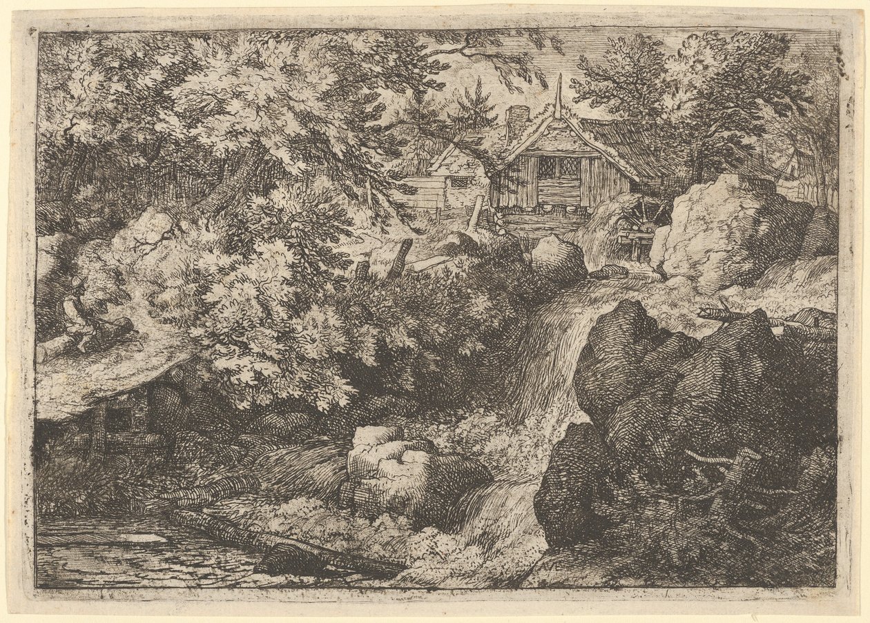 La cascade près du moulin à eau, 17ème siècle - Allart van Everdingen