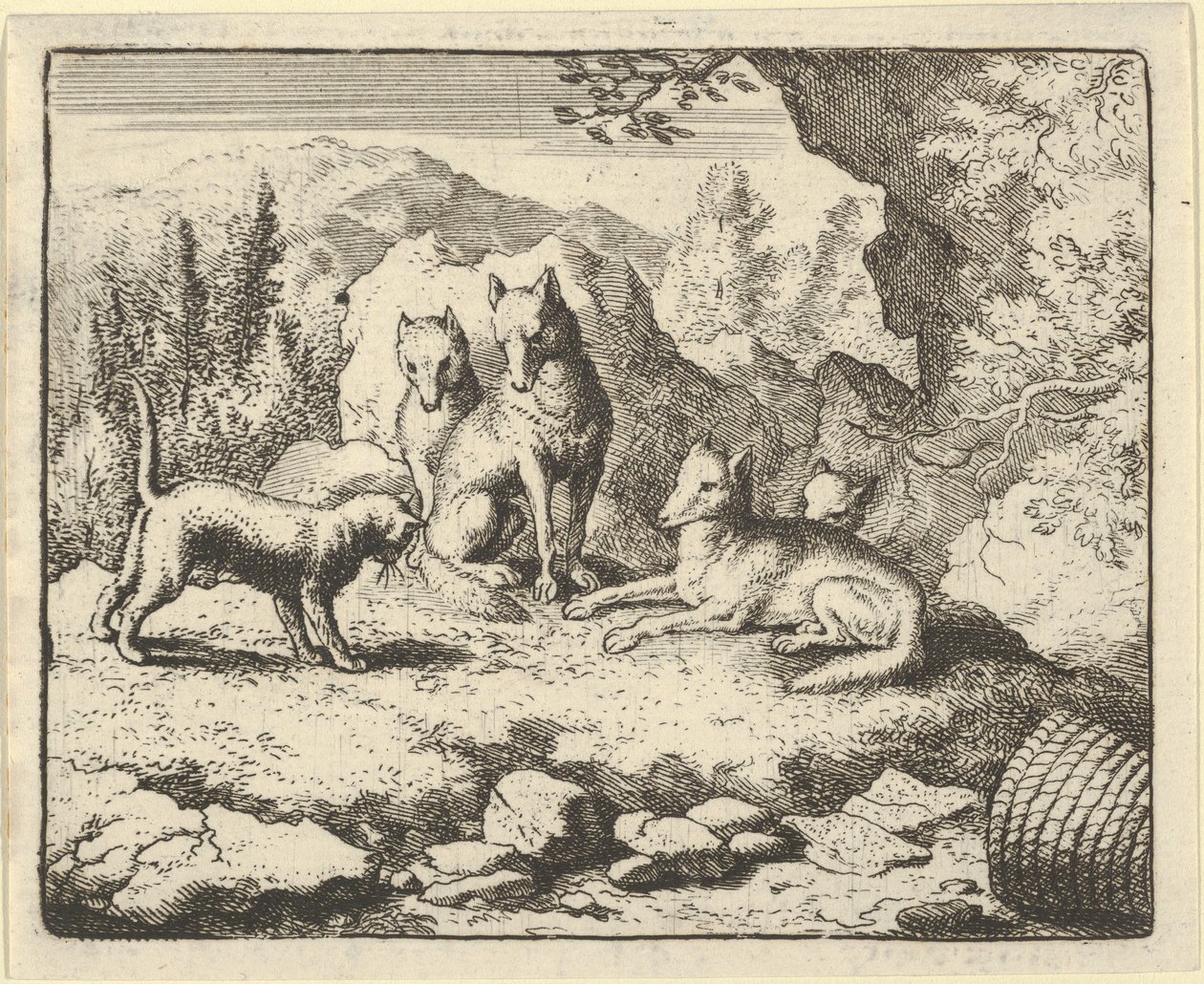 Le chat appelle Renard à comparaître devant le tribunal, 1650-75 - Allart van Everdingen