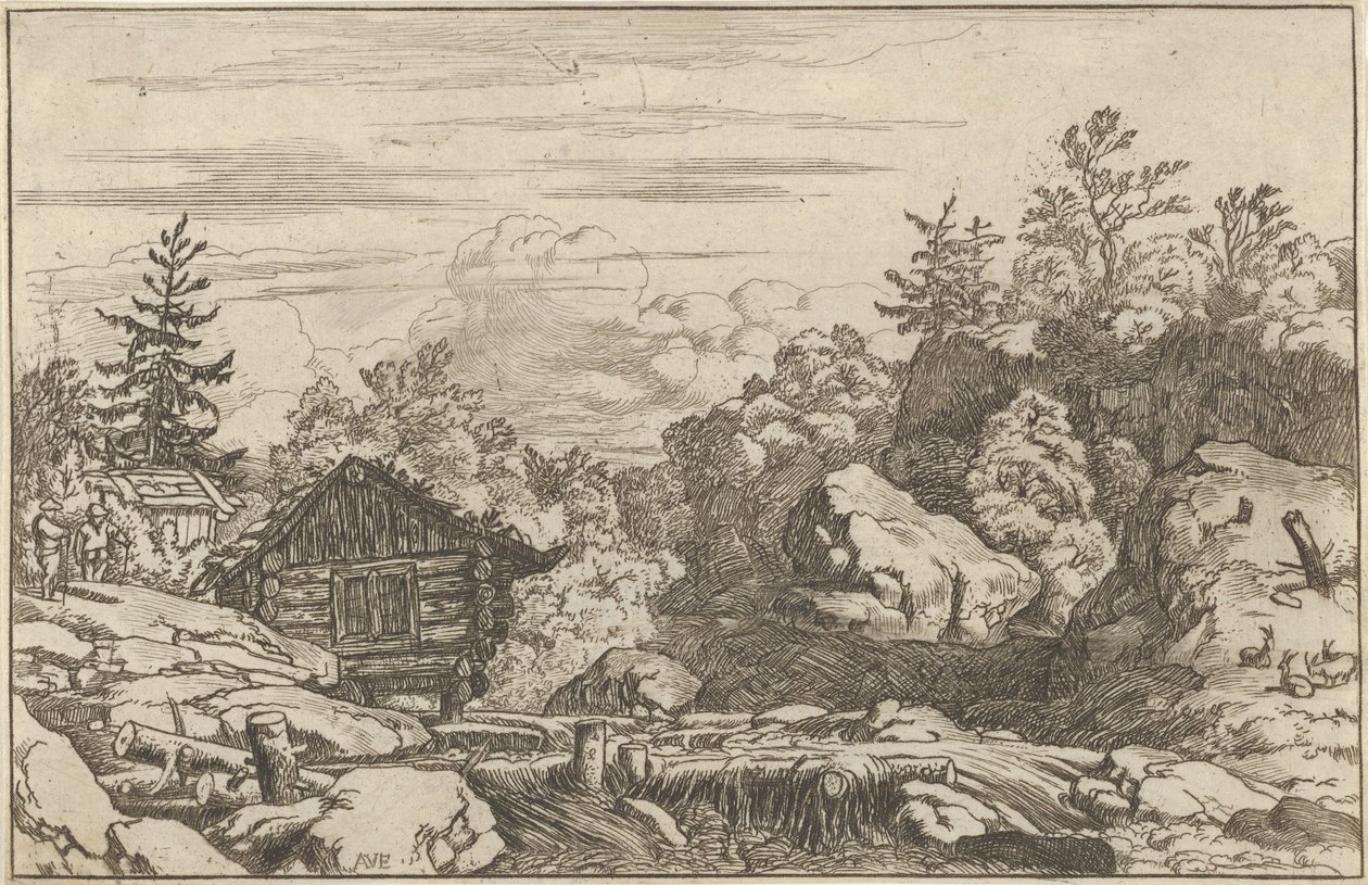 Les cottages à la banque, XVIIe siècle - Allart van Everdingen