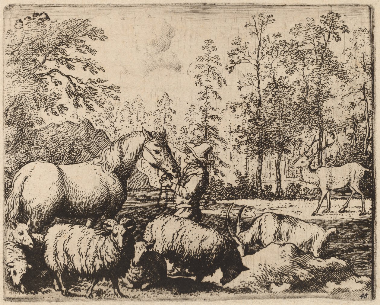 Le cheval et le cerf - Allart van Everdingen