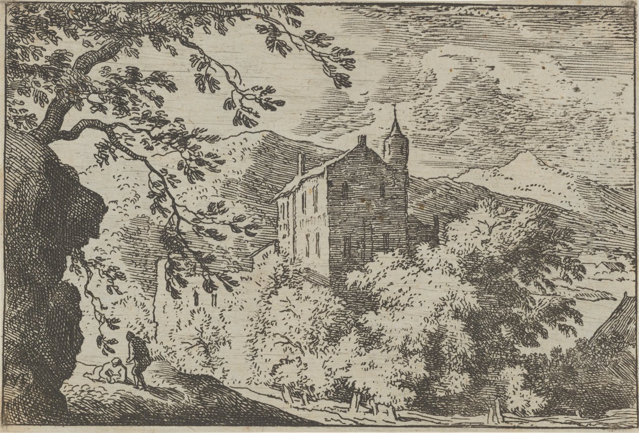 La grande maison avec la tourelle, 17ème siècle - Allart van Everdingen