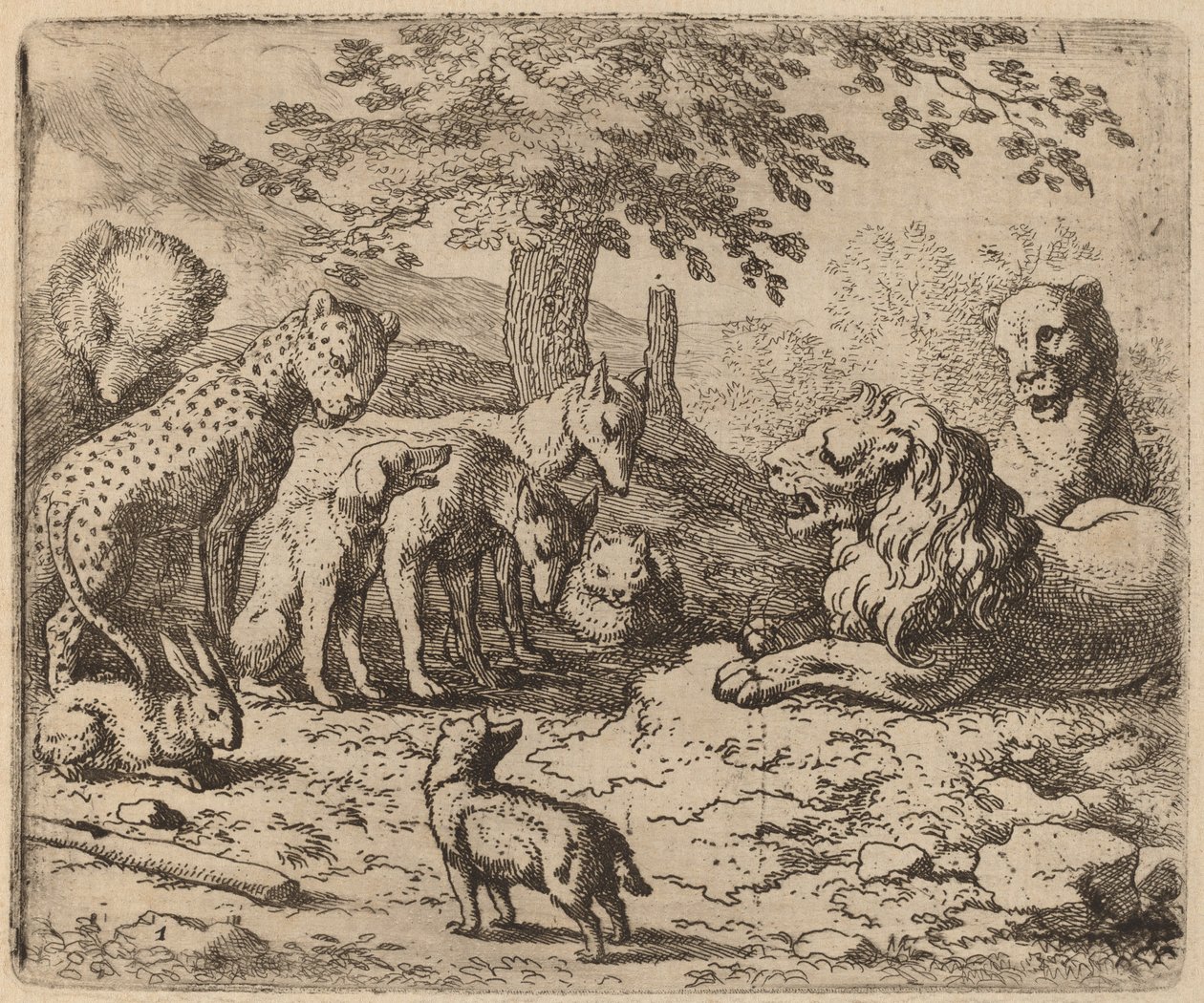 Le Lion cherche conseil, probablement vers 1645-1656 - Allart van Everdingen