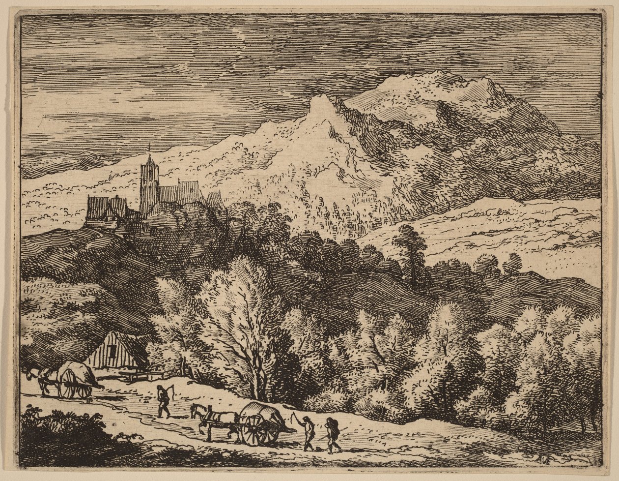 Deux charrettes - Allart van Everdingen