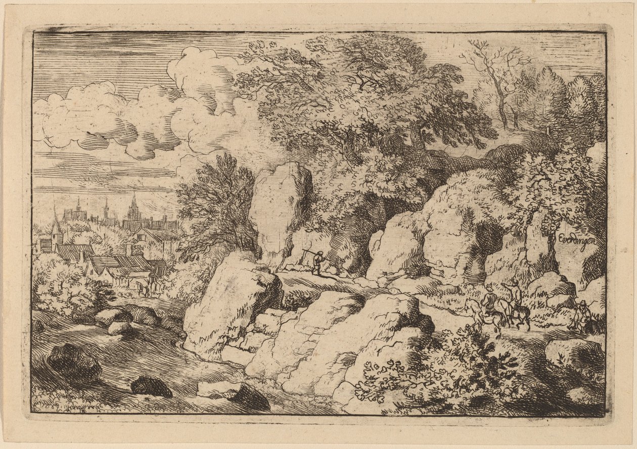 Deux cavaliers sur un chemin rocheux, probablement vers 1645-1656 - Allart van Everdingen