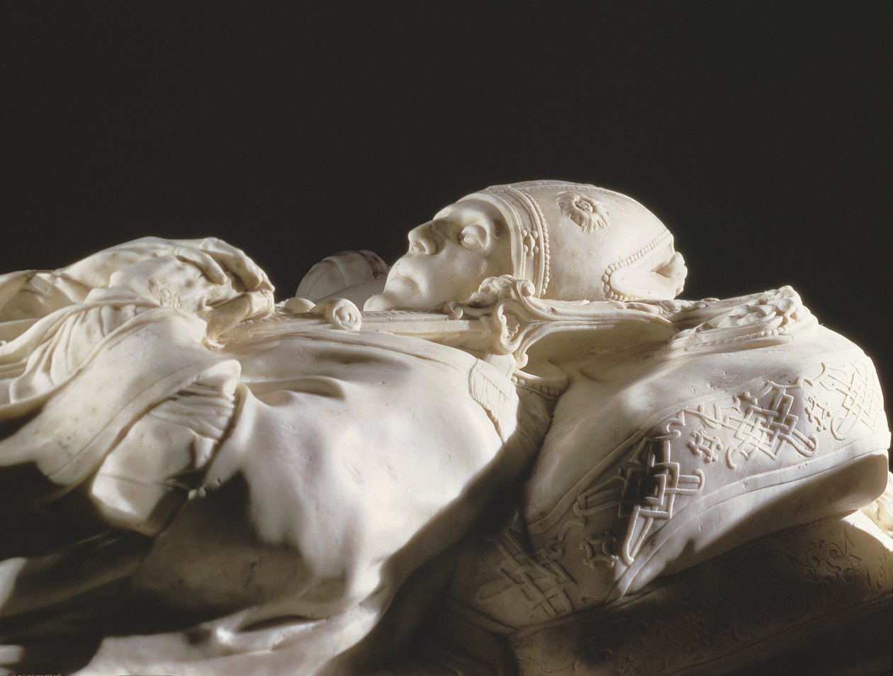 Tombeau du cardinal Tavera (détail) de la tête - Alonso Berruguete