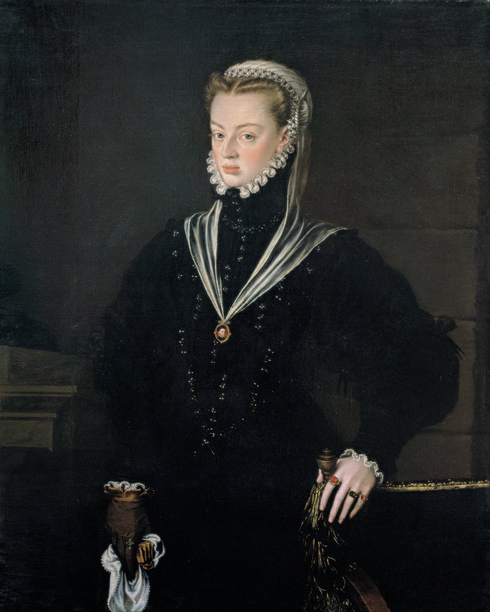 Espagnol : Retrato de doña Juana de Austria, princesa de Portugal Portrait de Doña Juana de Austria, princesse du Portugal - Alonso Sánchez Coello