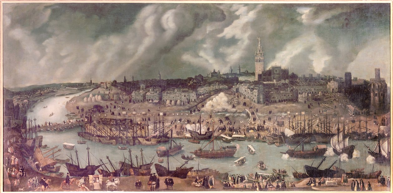 Vue de la ville de Séville (Espagne) - Alonso Sánchez Coello