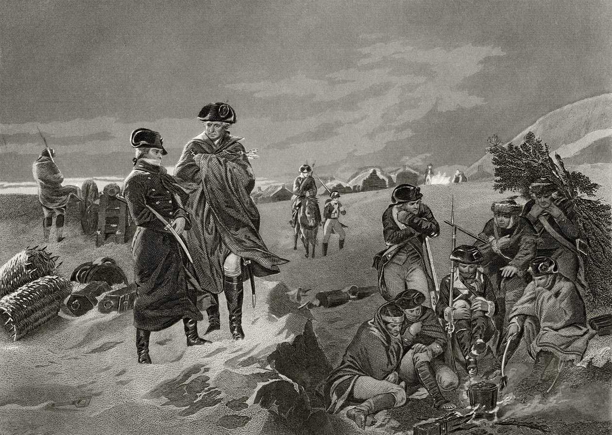 George Washington et La Fayette à Valley Forge, de 