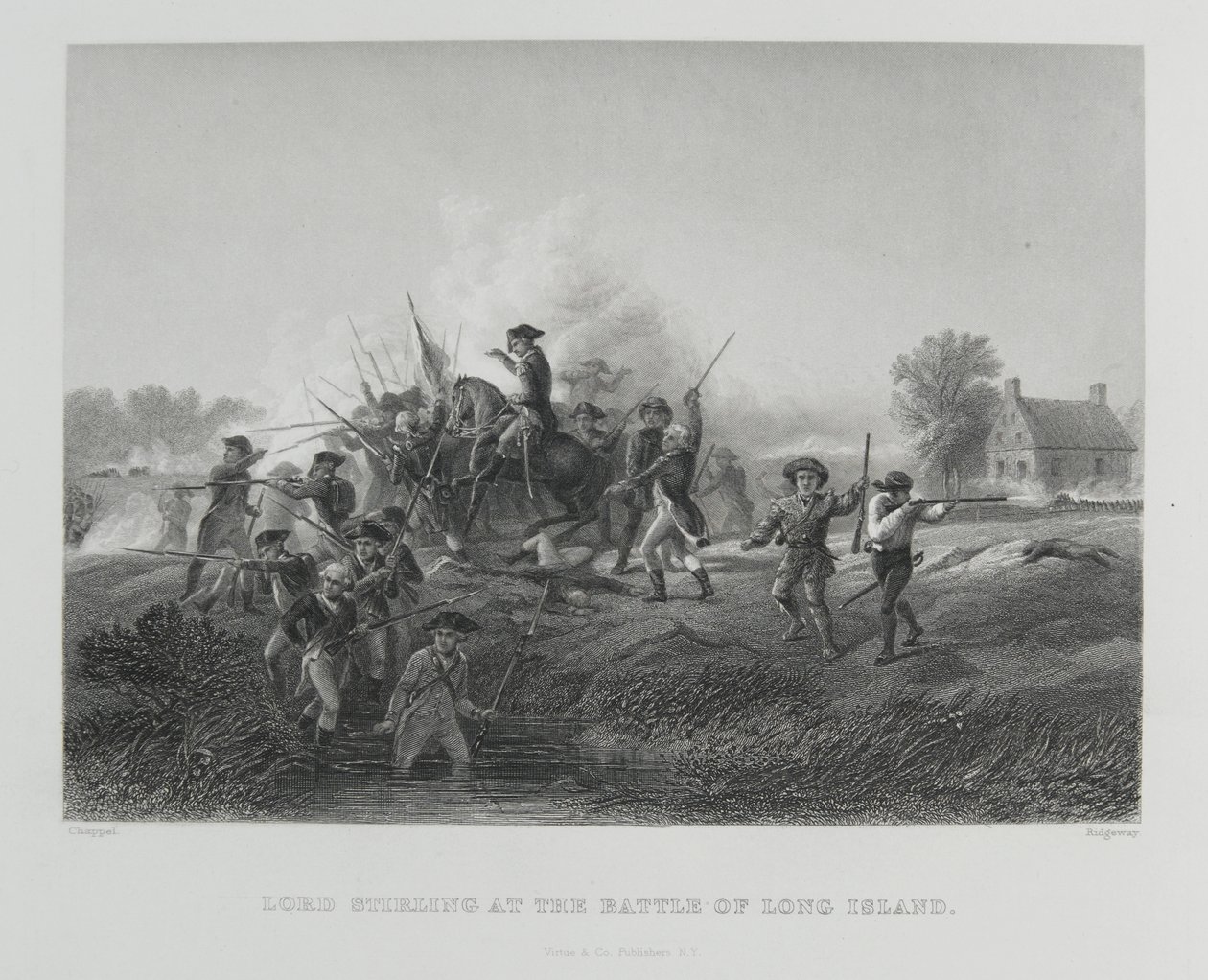 Lord Stirling à la bataille de Long Island, 1776 - Alonzo Chappel