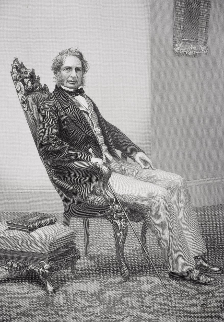 Portrait de Henry Wadsworth Longfellow (1807-82) - Alonzo Chappel