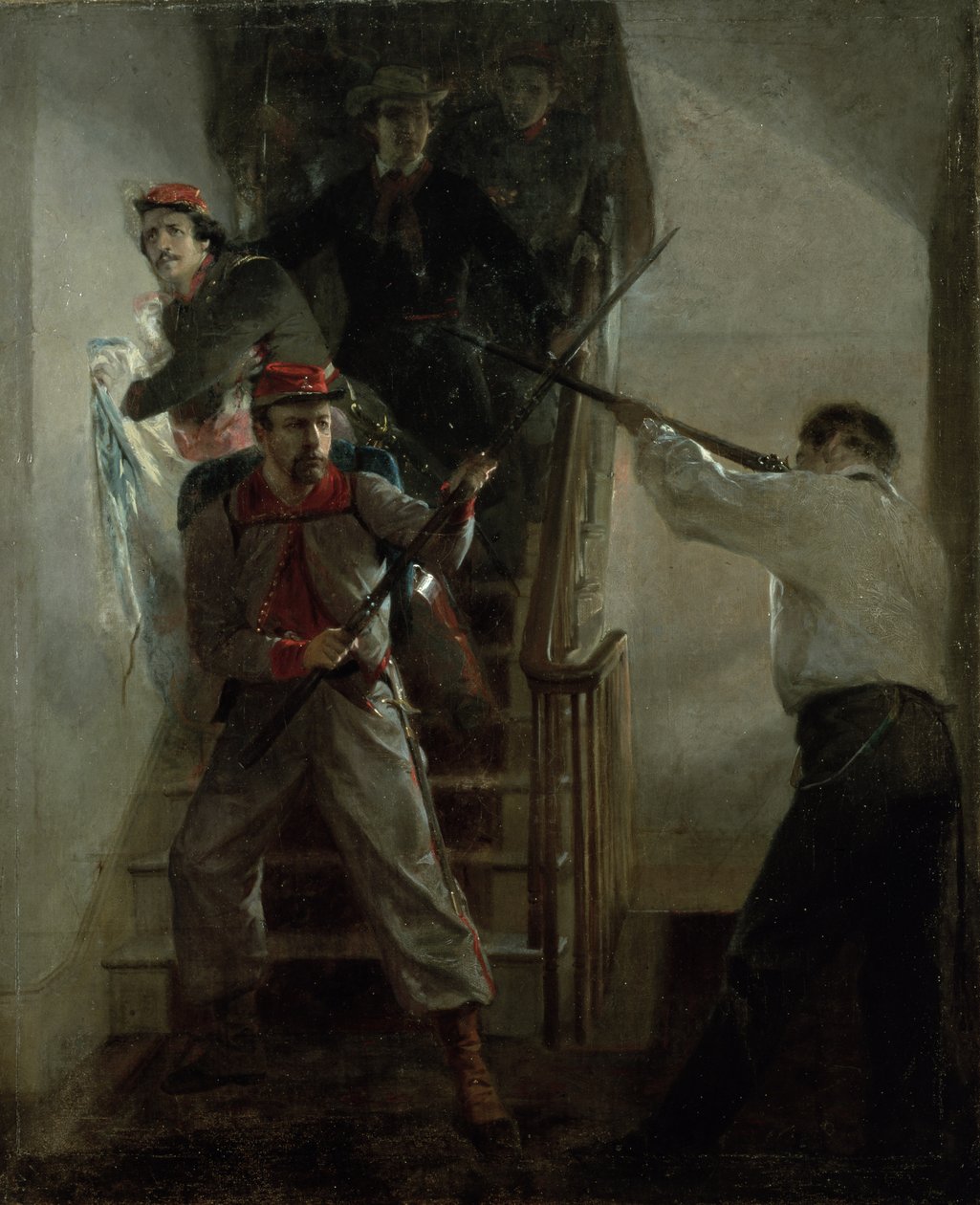 La mort de E. E. Ellsworth - Alonzo Chappel