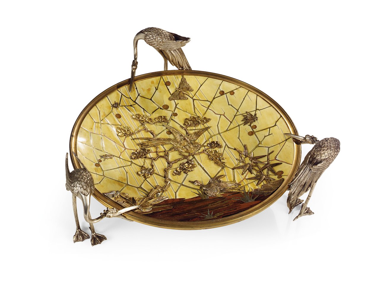 Coupe (Tazza), marqueterie par Ferdinand Duvinage, seconde moitié du XIXe siècle - Alphonse Gustave Giroux
