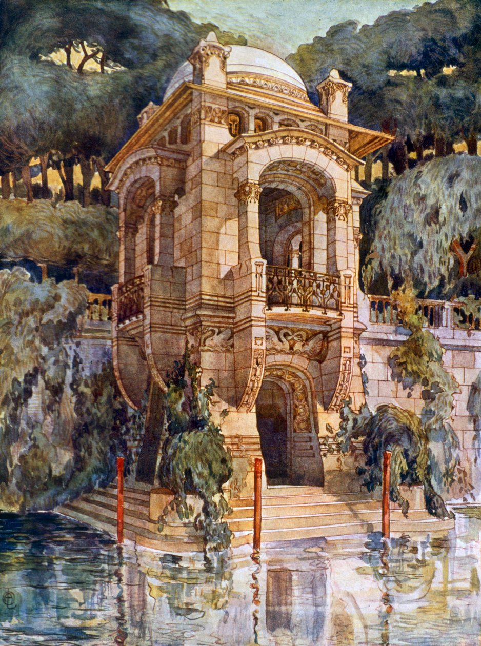 Fancy Garden (lithographie couleur) - Alphonse Laverriere