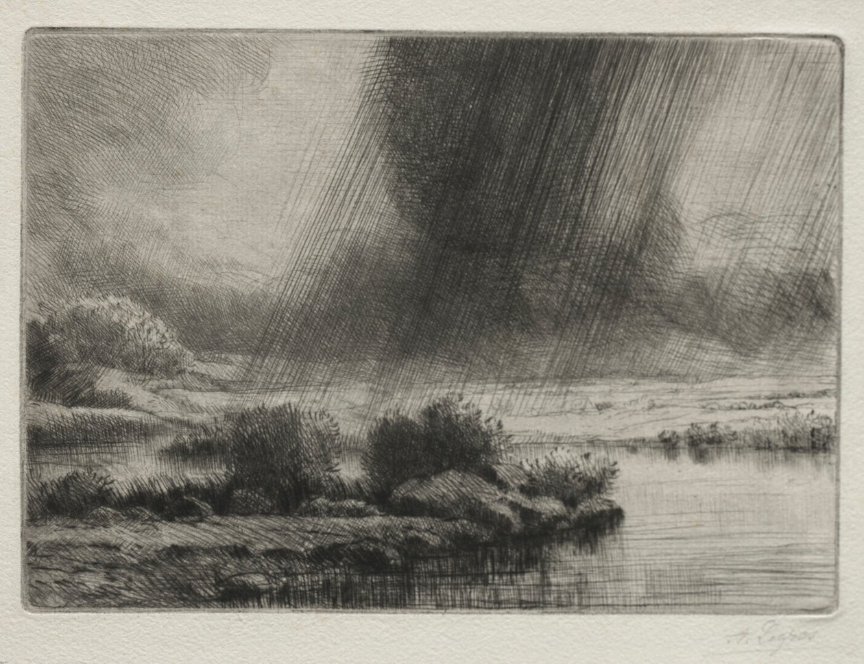 Une tempête - Alphonse Legros