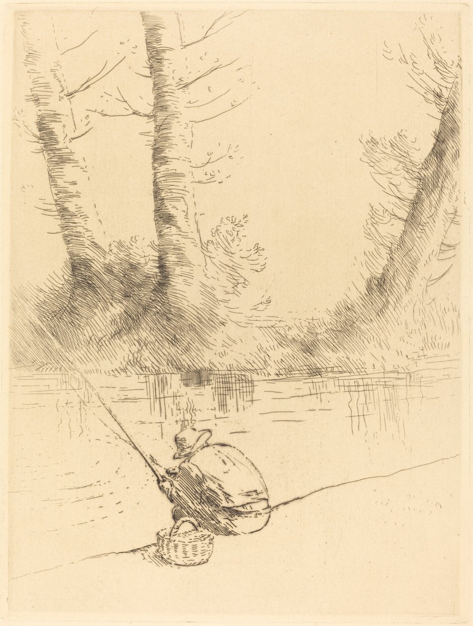 Le pêcheur à la ligne - Alphonse Legros
