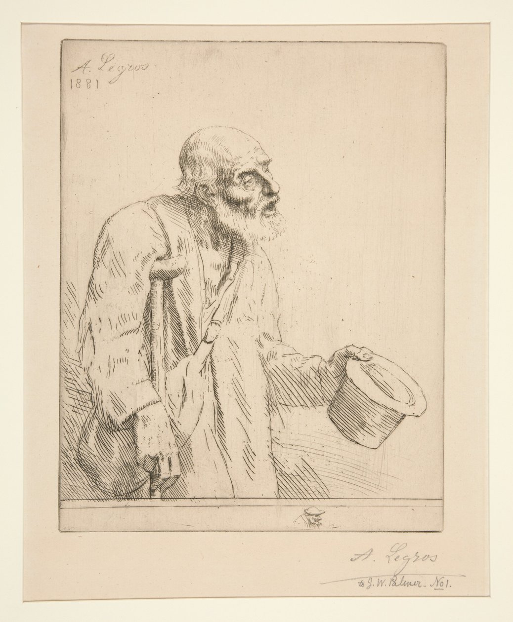 Mendiant avec des béquilles - Alphonse Legros
