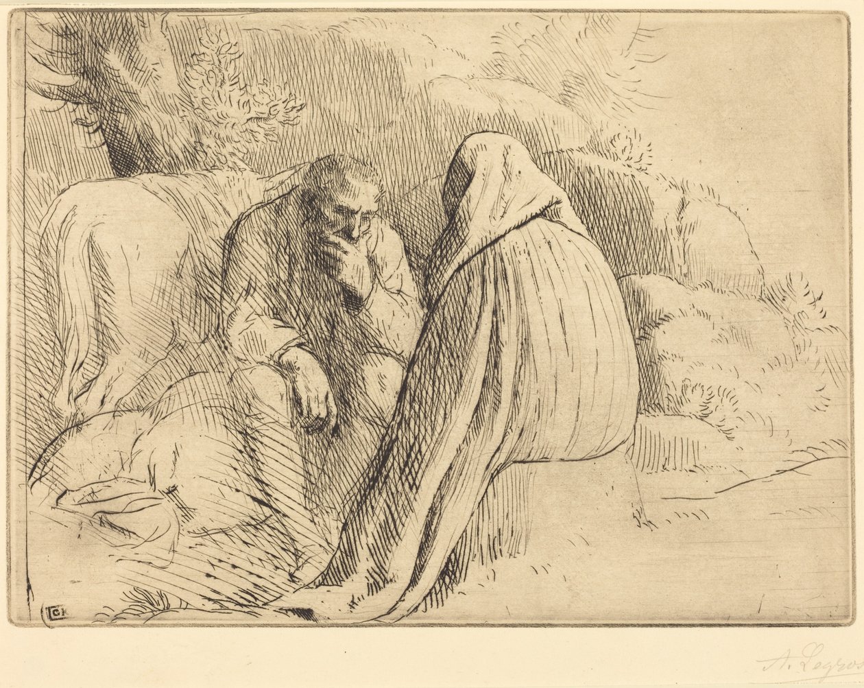 Bohemien Encampment (Campement de bohemiens) - Alphonse Legros