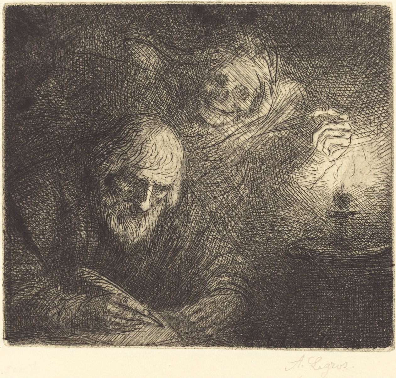 La mort et le philosophe - Alphonse Legros