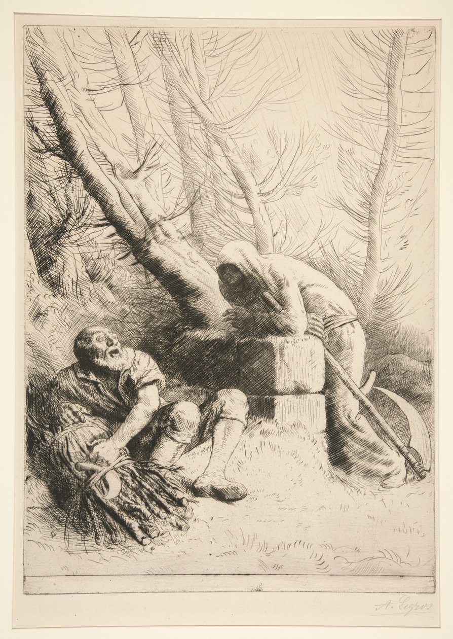 La Mort et le bûcheron - Alphonse Legros