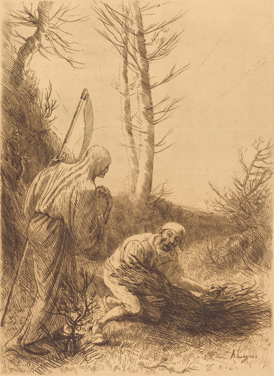 La mort et le bucheron - Alphonse Legros
