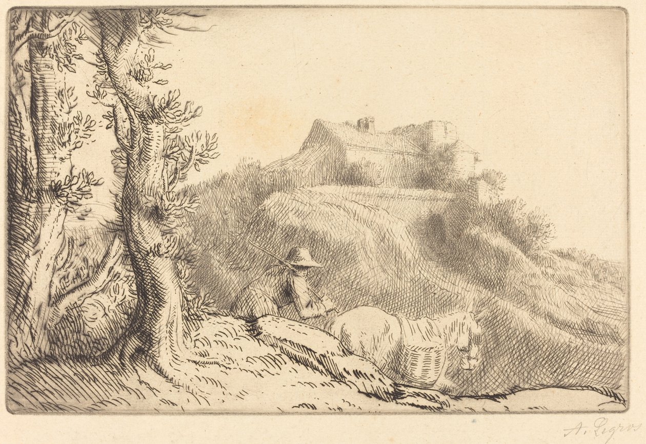 La ferme sur la colline - Alphonse Legros