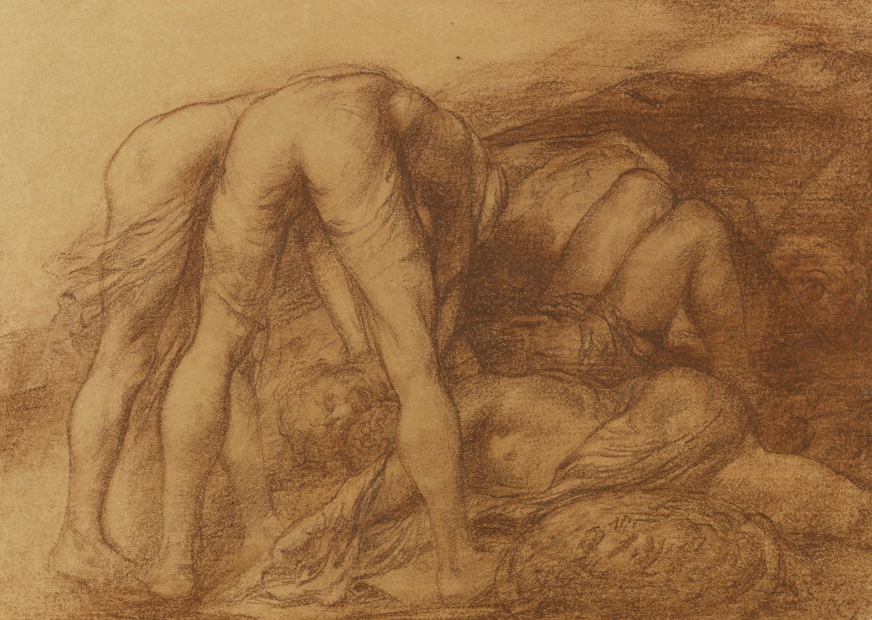 Figures enlevant des soldats morts - Alphonse Legros