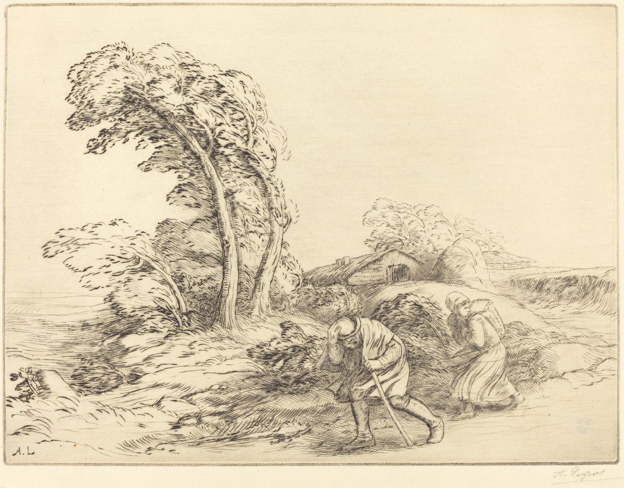 Un coup de vent - Alphonse Legros