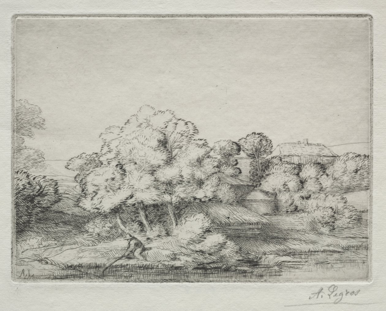 Hameau près du Lac - Alphonse Legros