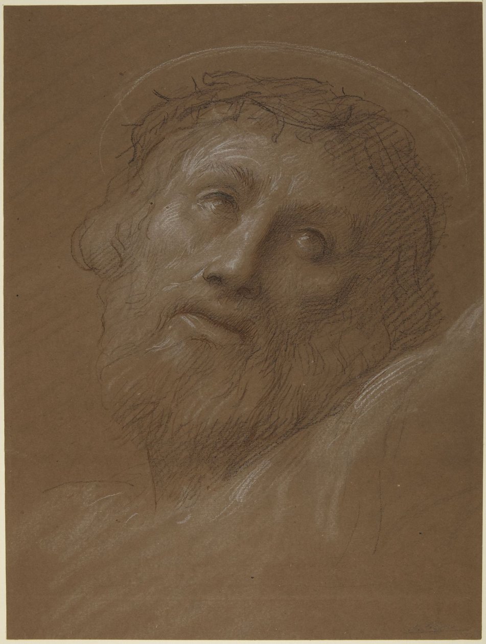 La tête du Christ couronnée d
