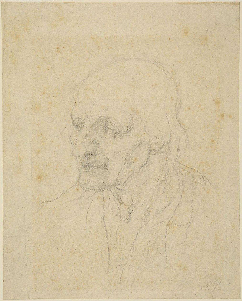 Tête de vieil homme - Alphonse Legros