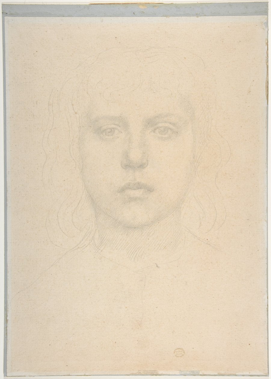 Étude de tête de jeune fille - Alphonse Legros