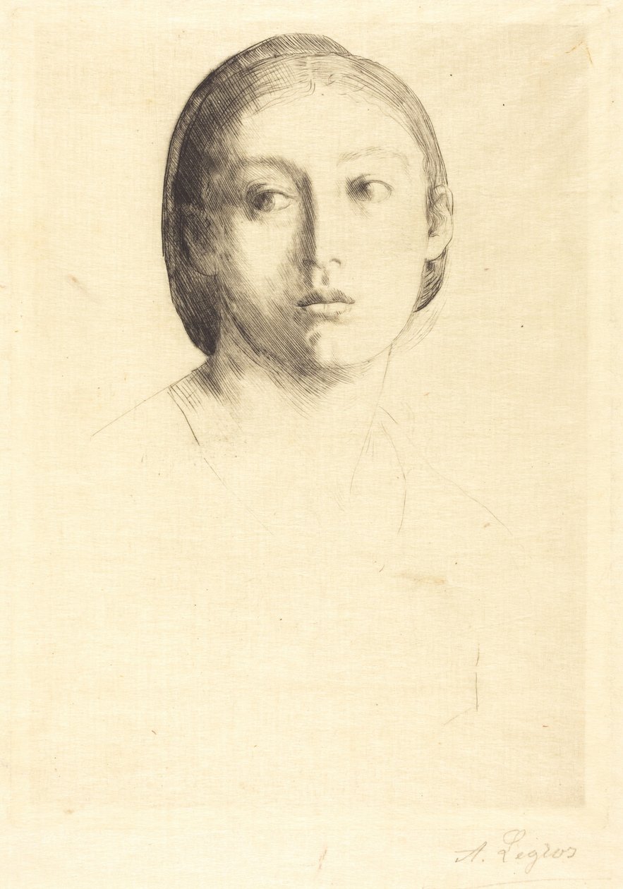 Tête de jeune fille - Alphonse Legros