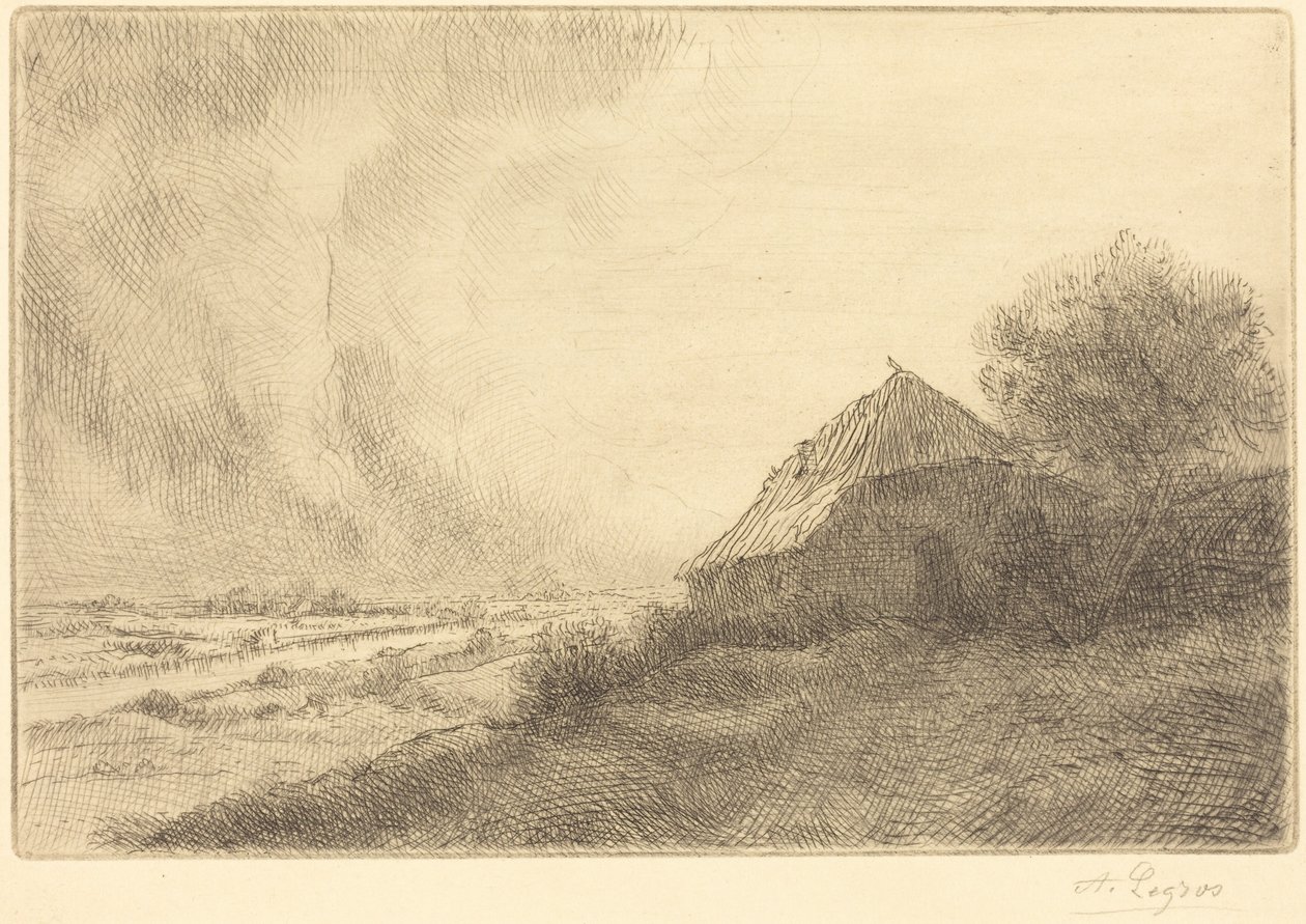 Masure sur la colline - Alphonse Legros