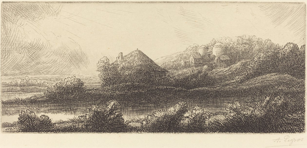 Cabane dans les marais - Alphonse Legros