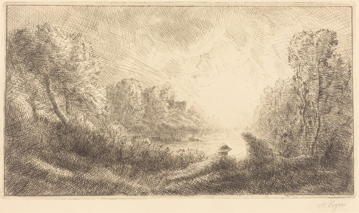 Landscape: Sunrise (Paysage: Lever du soleil) - Alphonse Legros