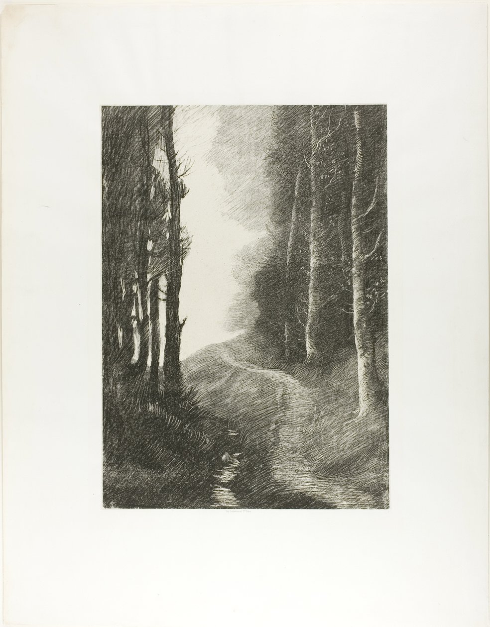 Paysage avec bouleaux - Alphonse Legros