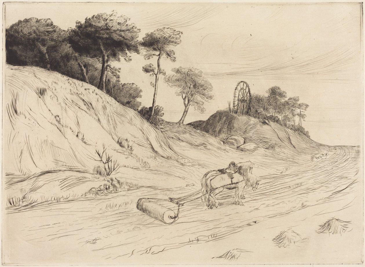Landscape with Roller (Le paysage au rouleau) - Alphonse Legros
